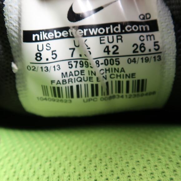 Nike Shoes Mens 8.5 Athletic Trainer Free 4.0 Running Active Sneaker Black Green - Picture 7 of 15